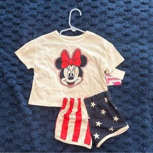 NWT Minnie USA Flag Two-Piece Set - Red, White & Blue